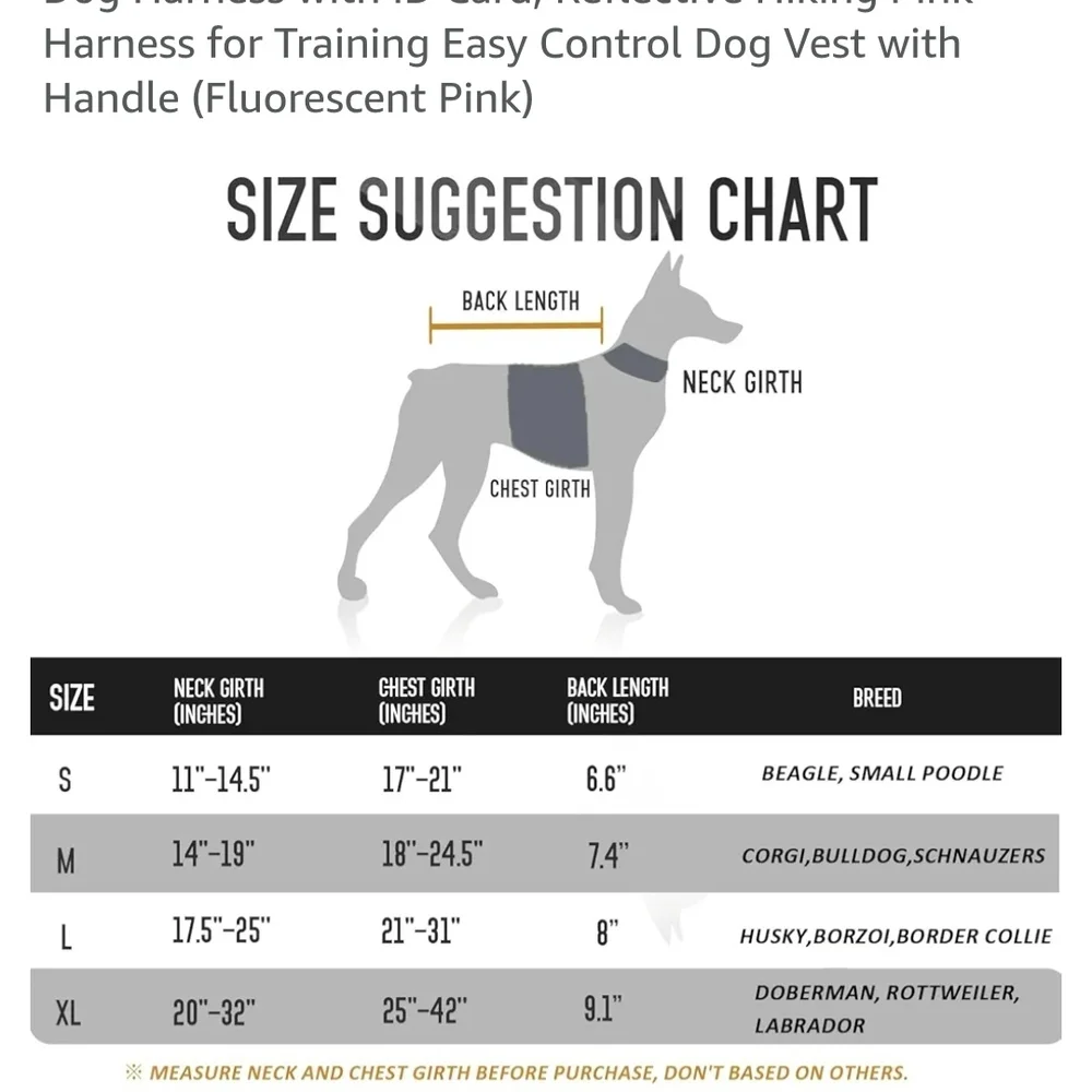Fluorescent Pink Tactical Dog Harness Size XL